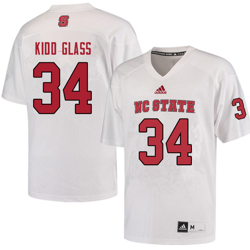 Men #34 Tim Kidd-Glass NC State Wolfpack College Football Jerseys Sale-Red